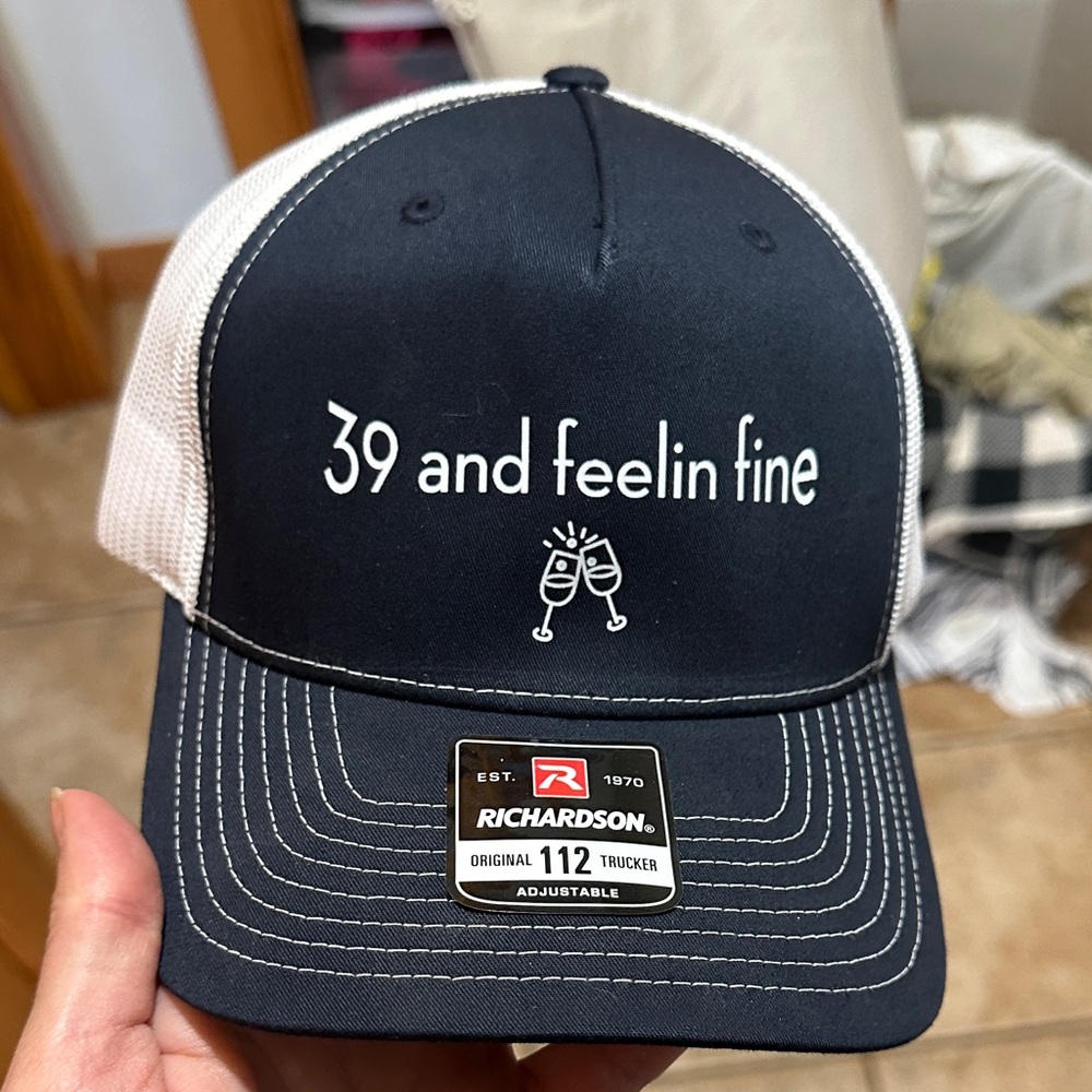 Richardson Navy and White Trucker Hat